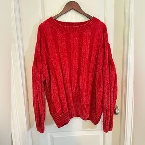 Chenile Red Sweater